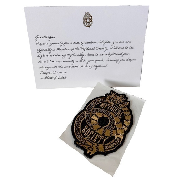Mythical Society New Member Patch and Welcome Card - Picture 1 of 4